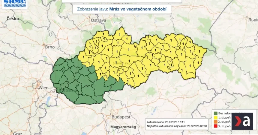Slovensko čaká slnečný a teplý utorok, pozor na ranný prízemný mráz