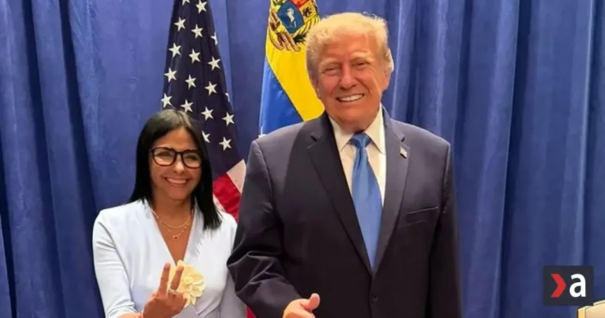 Trump sa prvýkrát stretol s dočasnou líderkou Venezuely, potvrdil Rubio