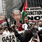 VIDEO: newyorská polícia zadržala desiatky protestujúcich proti Netanjahuovi