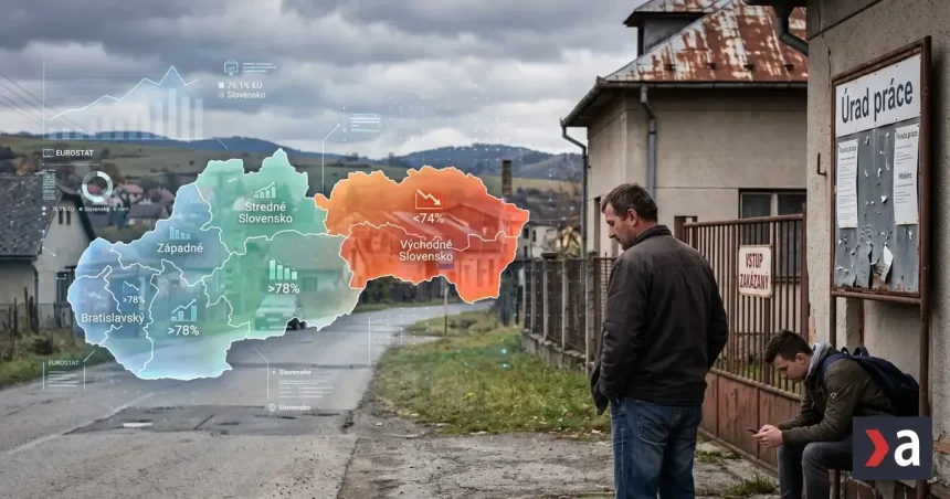Ktorý región brzdí Slovensko? Nová mapa Eurostatu